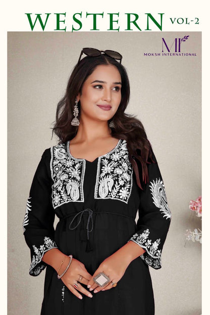 Western Vol 2 Moksh Georgette Kurtis Exporter India