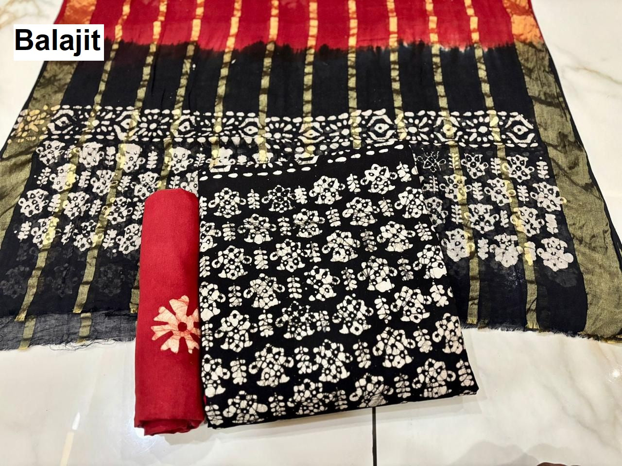 वैक्स बाटिक 111125 बालाजीत कॉटन ड्रेस मटीरियल थोक