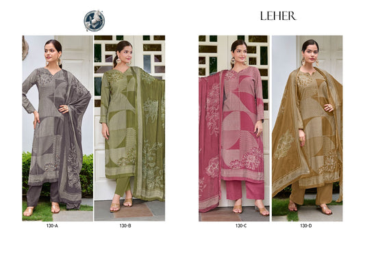 Leher Vivek Pure Muslin Plazzo Style Suits Manufacturer Gujarat