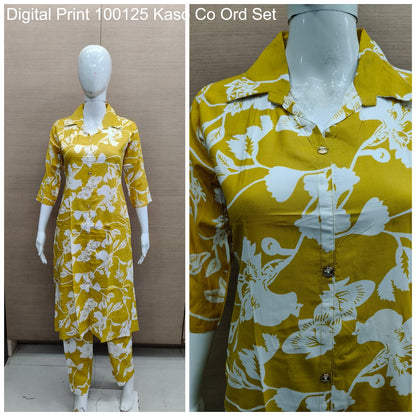 Digital Print 100125 Kaso Rayon Co Ord Set Wholesale Price