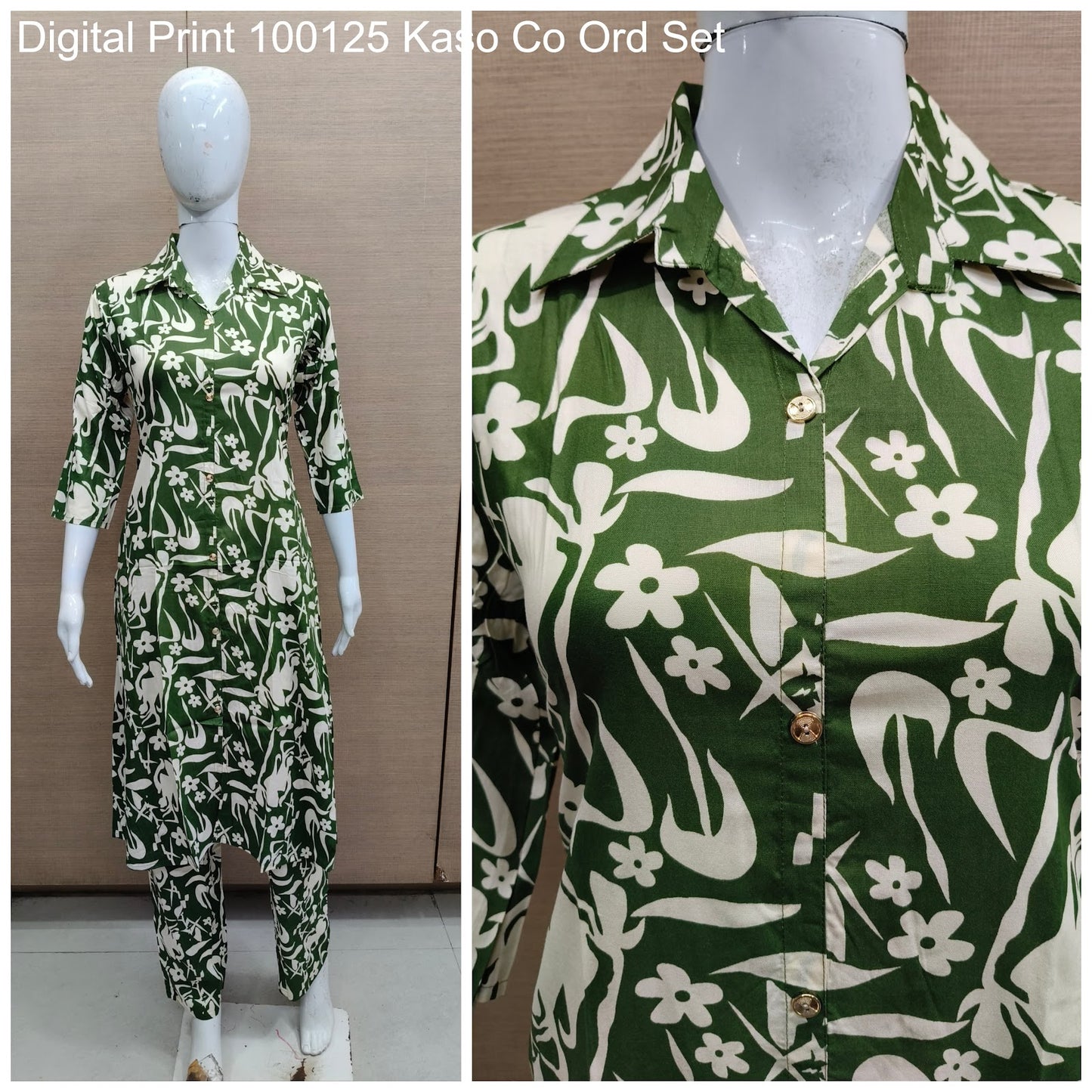 Digital Print 100125 Kaso Rayon Co Ord Set Wholesale Price