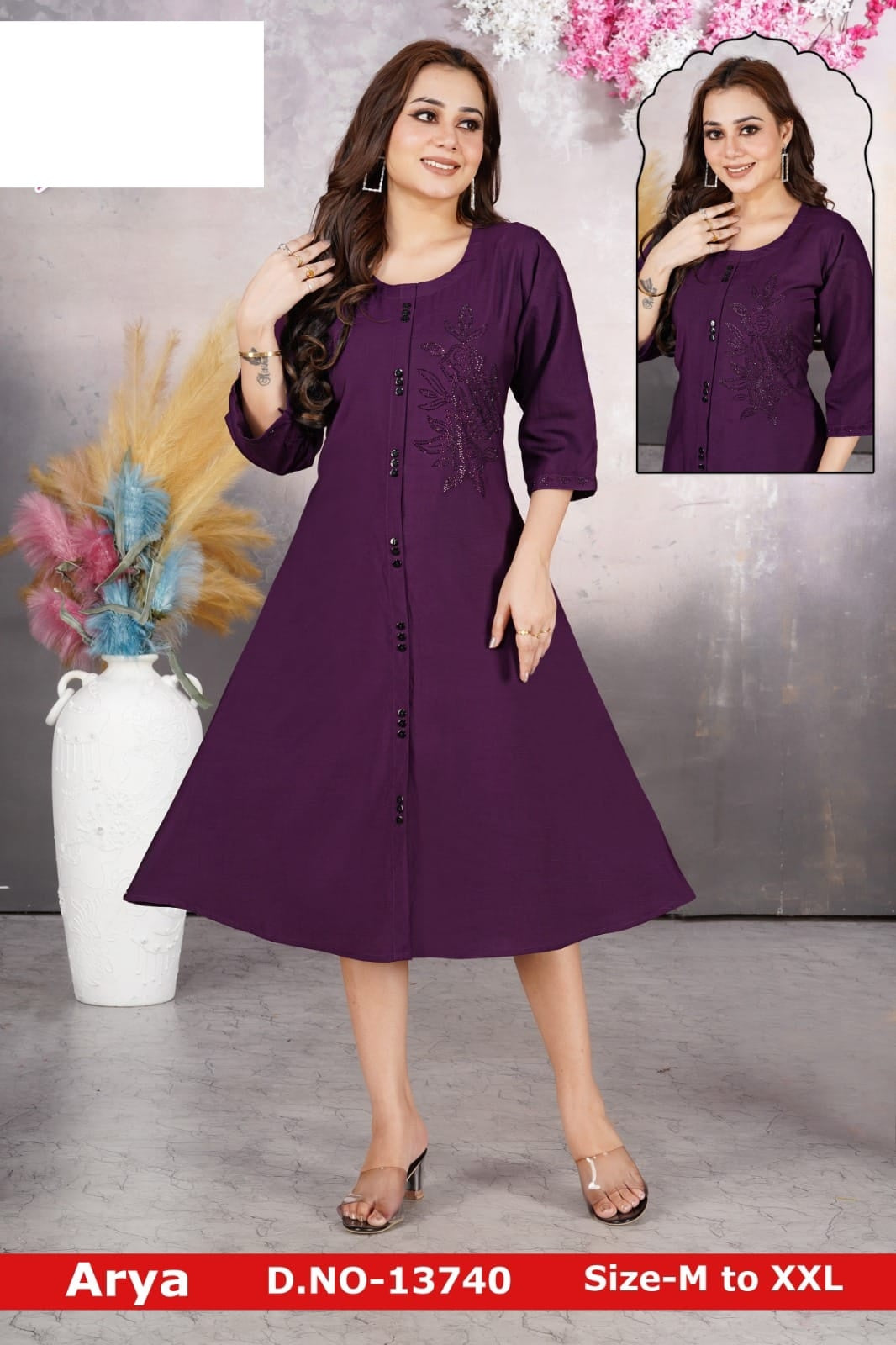 Arya Jnx Bombay A-Line Kurti Wholesaler