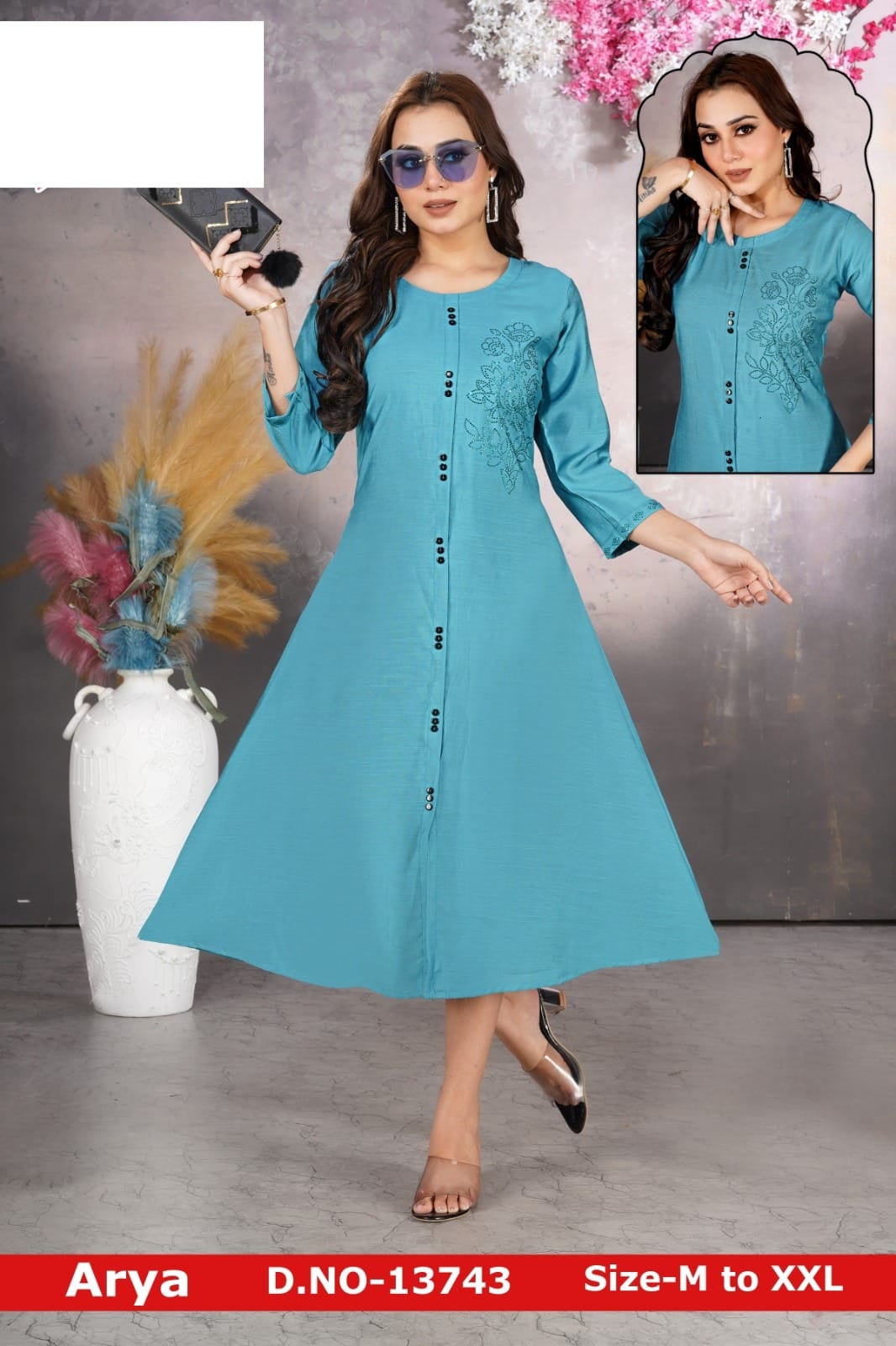 Arya Jnx Bombay A-Line Kurti Wholesaler