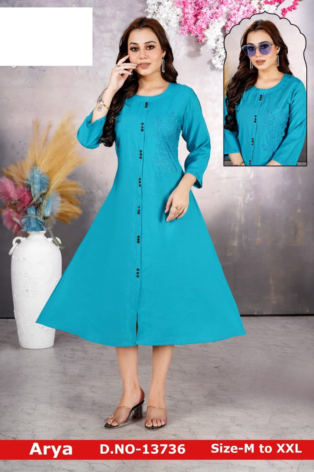 Arya Jnx Bombay A-Line Kurti Wholesaler
