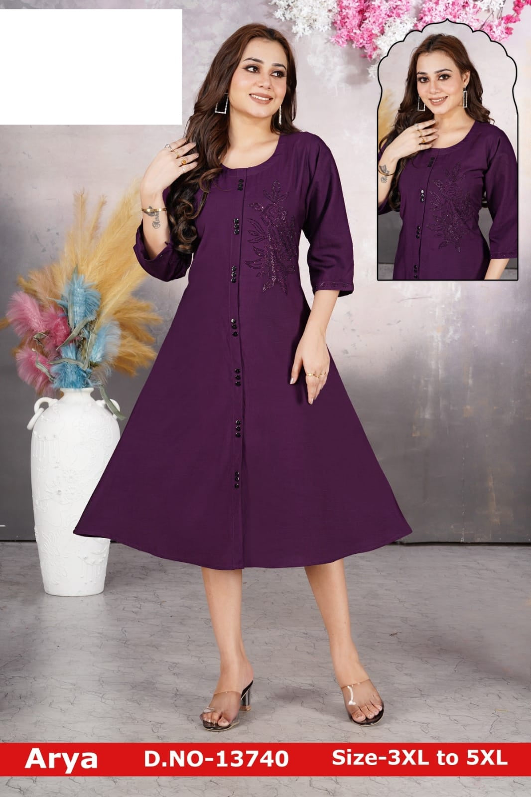 Plus Size Arya Jnx Bombay A-Line Kurti Exporter