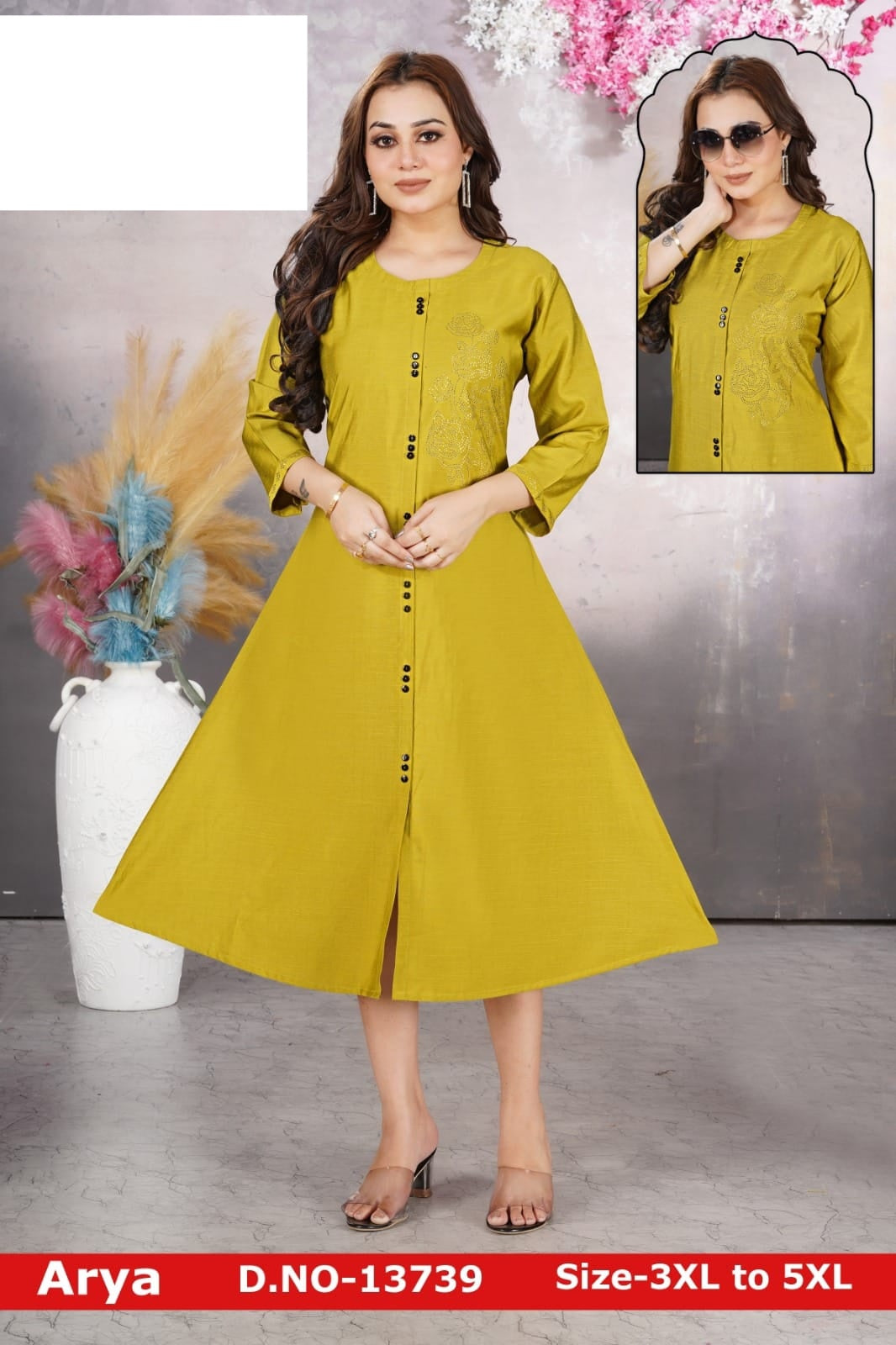 Plus Size Arya Jnx Bombay A-Line Kurti Exporter