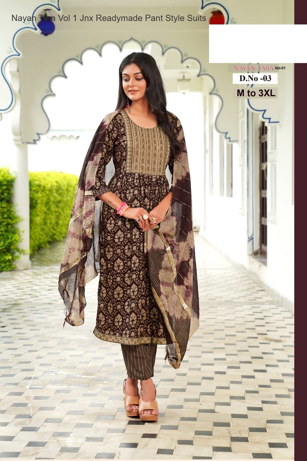 Nayan Tara Vol 1 Jnx Rayon Foil Readymade Pant Style Suits Wholesale Price