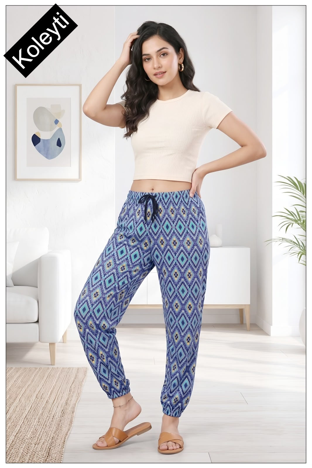 Rib Style 1707 Koleyti Women Night Lower Exporter India