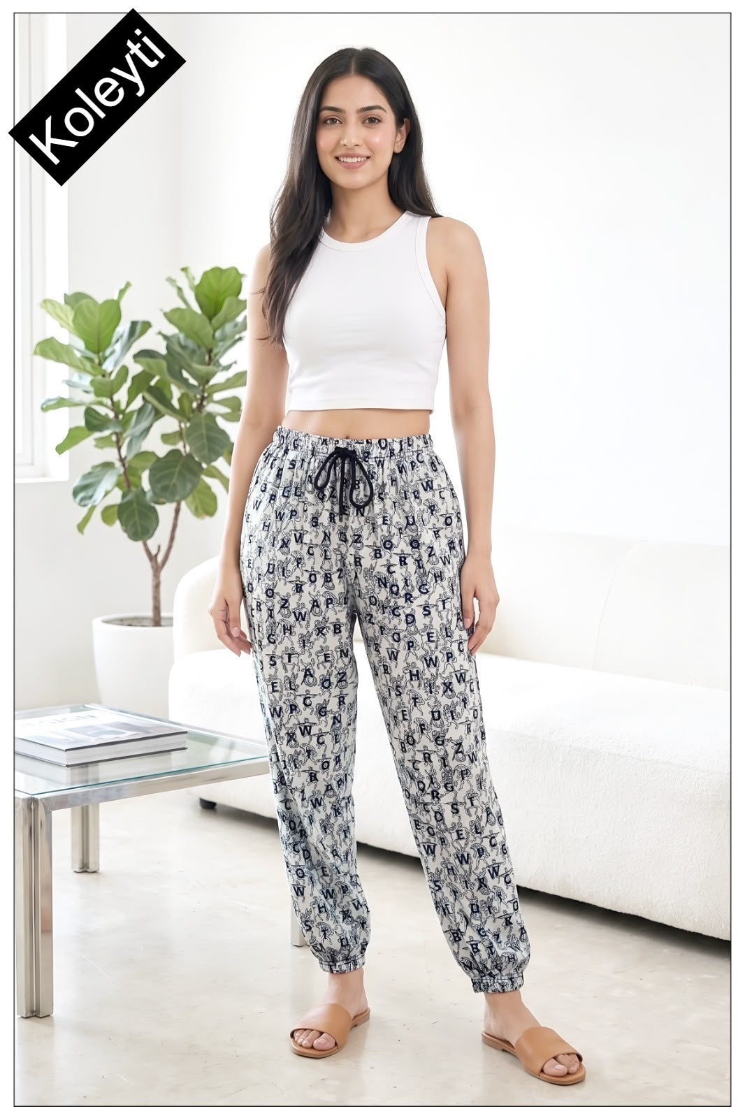 Rib Style 1707 Koleyti Women Night Lower Exporter India