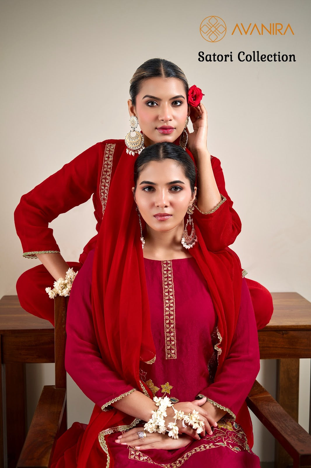 Satori Collection Avanira Moss Readymade Plazzo Style Suits Exporter India