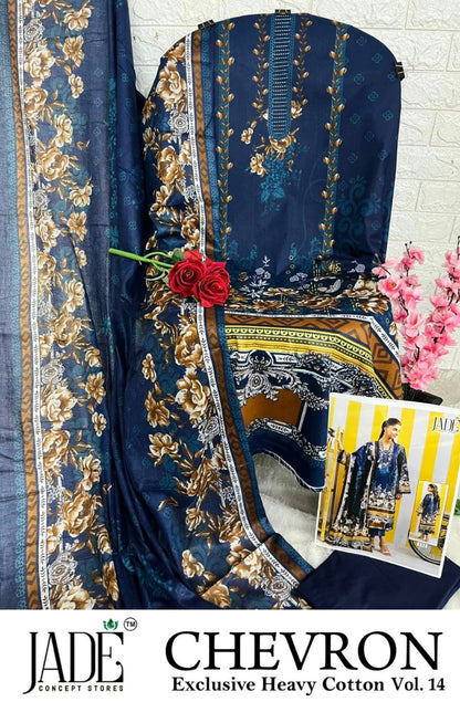 Chevron Vol 14 Exclusive Heavy Cotton Open Images Jade Karachi Salwar Suits Wholesaler India