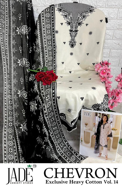 Chevron Vol 14 Exclusive Heavy Cotton Open Images Jade Karachi Salwar Suits Wholesaler India