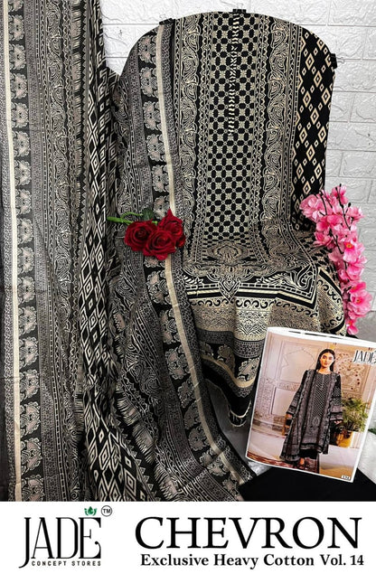 Chevron Vol 14 Exclusive Heavy Cotton Open Images Jade Karachi Salwar Suits Wholesaler India