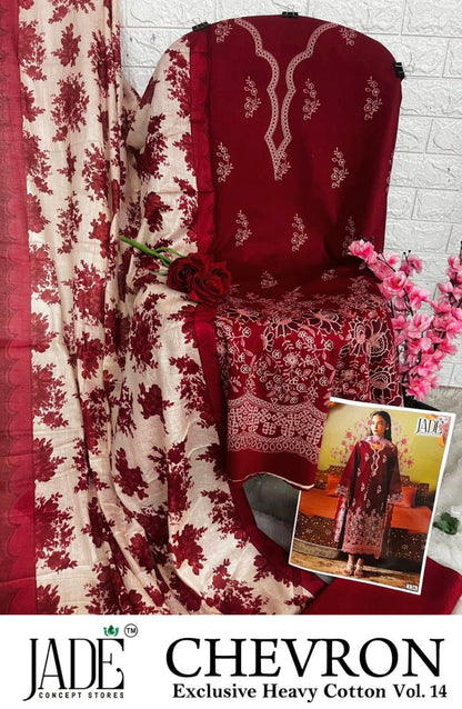 Chevron Vol 14 Exclusive Heavy Cotton Open Images Jade Karachi Salwar Suits Wholesaler India