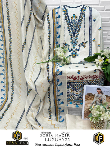 Sobia Nazir Luxury 21 Keval Fab Cotton Open Pic Karachi Salwar Suits Exporter