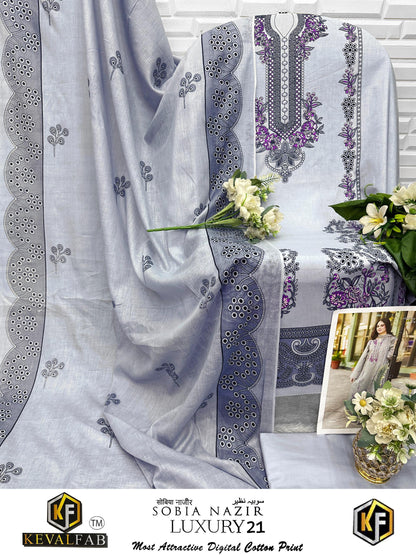 Sobia Nazir Luxury 21 Keval Fab Cotton Open Pic Karachi Salwar Suits Exporter