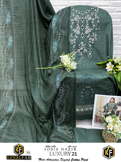 Sobia Nazir Luxury 21 Keval Fab Cotton Open Pic Karachi Salwar Suits Exporter