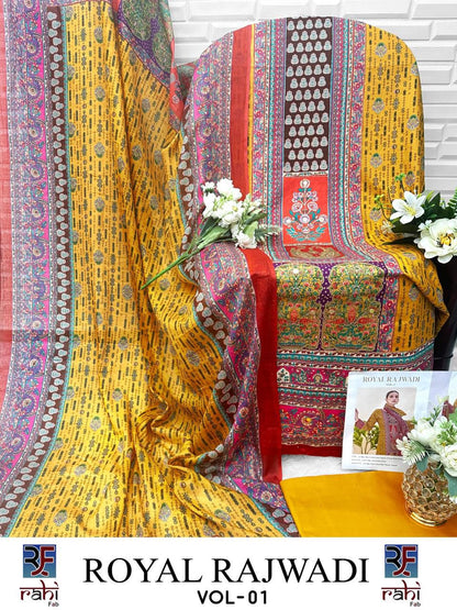 Royal Rajwadi Vol 1 Rahi Fab Cotton Lawn Open Picture Karachi Salwar Suits Exporter