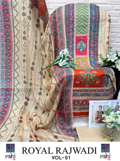 Royal Rajwadi Vol 1 Rahi Fab Cotton Lawn Open Picture Karachi Salwar Suits Exporter
