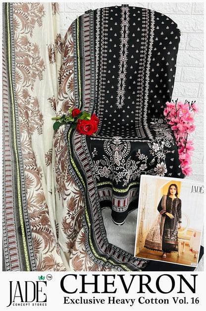Chevron Vol 16 Exclusive Heavy Cotton Jade Open Photo Karachi Salwar Suits Manufacturer Gujarat