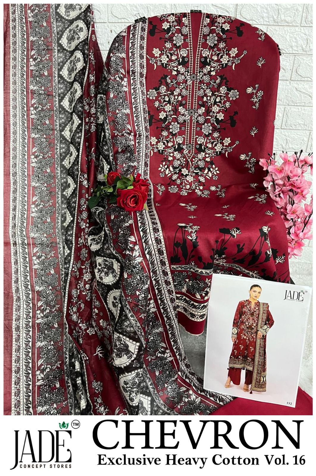 Chevron Vol 16 Exclusive Heavy Cotton Jade Open Photo Karachi Salwar Suits Manufacturer Gujarat