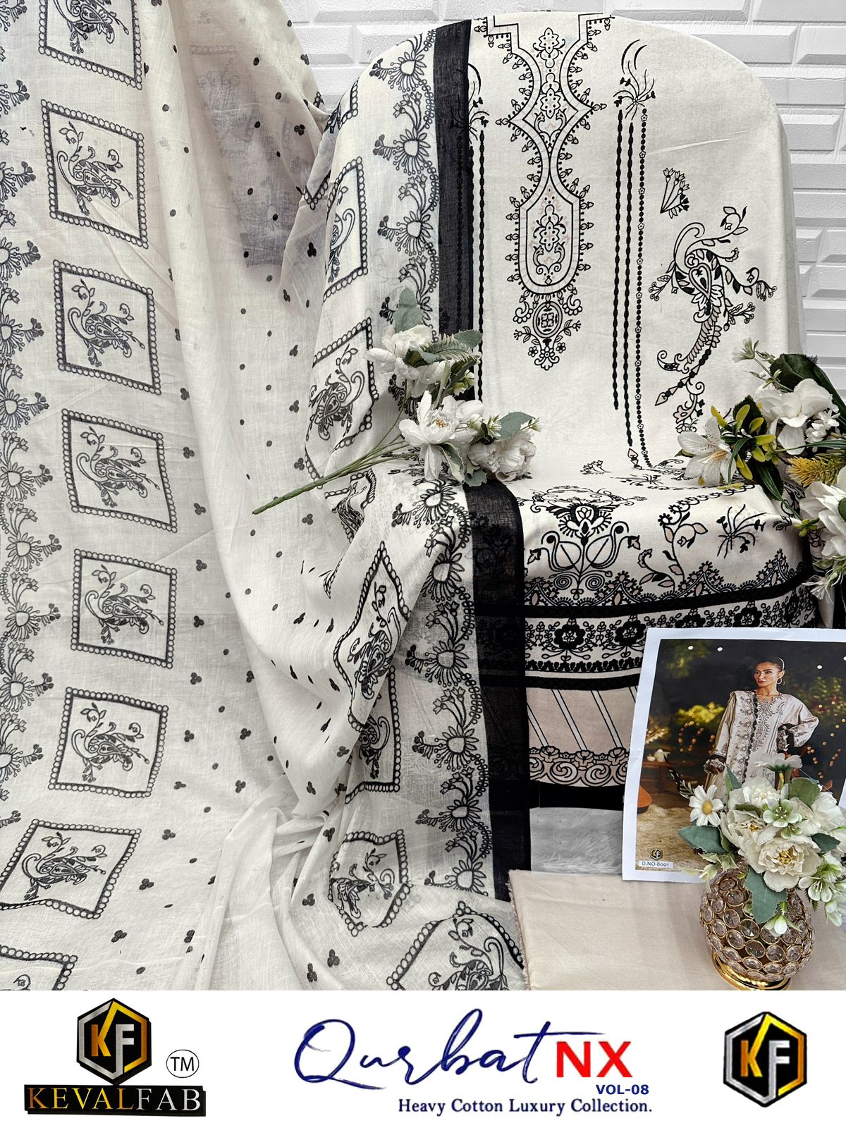 Qurbat Vol 8 Nx Keval Fab Cotton Open Picture Karachi Salwar Suits Exporter Gujarat