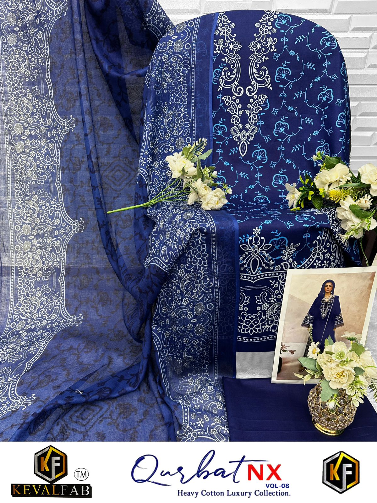 Qurbat Vol 8 Nx Keval Fab Cotton Open Picture Karachi Salwar Suits Exporter Gujarat