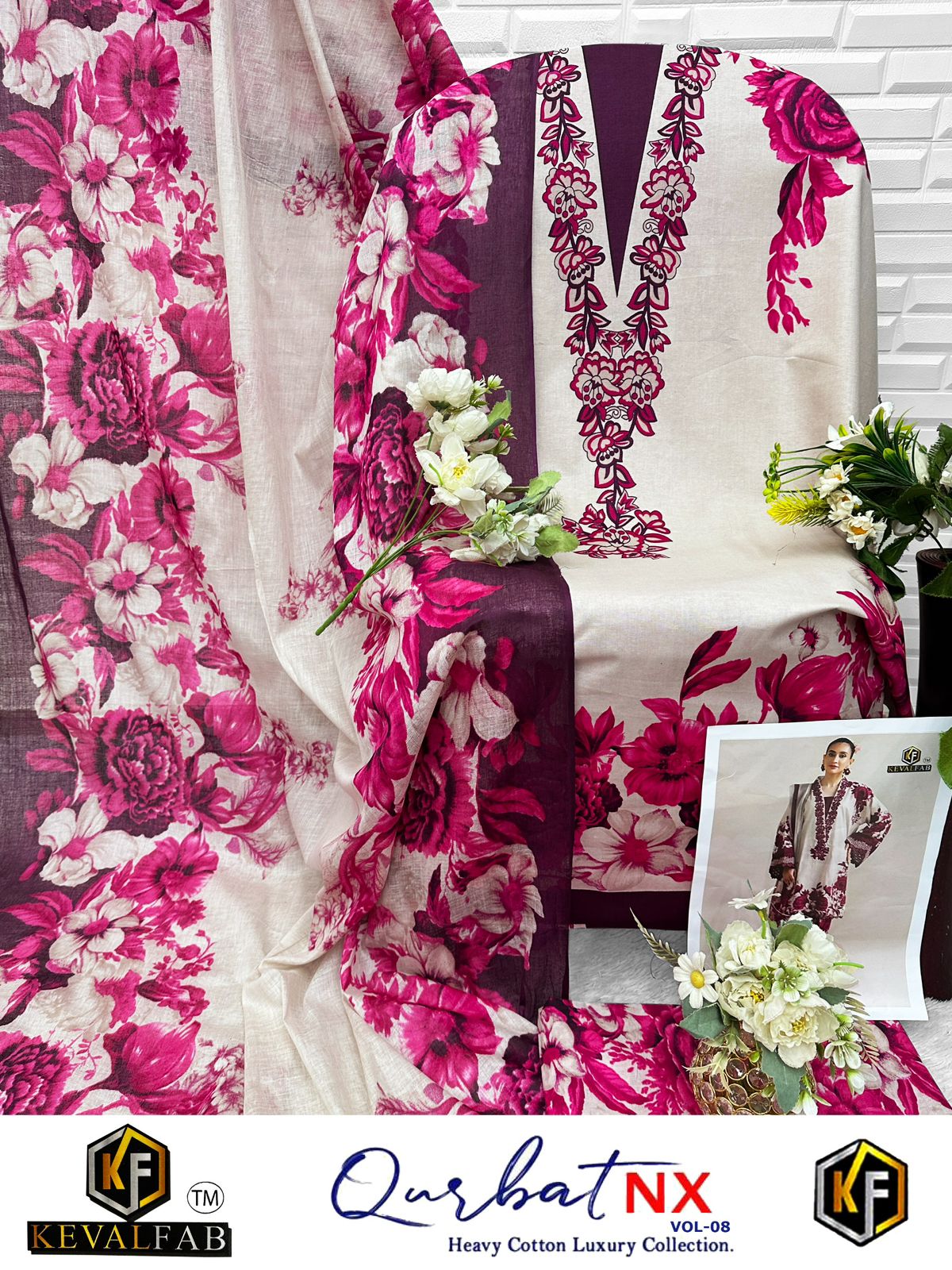 Qurbat Vol 8 Nx Keval Fab Cotton Open Picture Karachi Salwar Suits Exporter Gujarat