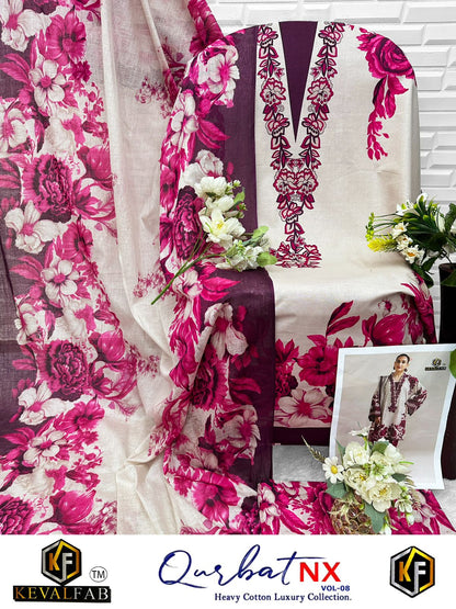 Qurbat Vol 8 Nx Keval Fab Cotton Open Picture Karachi Salwar Suits Exporter Gujarat