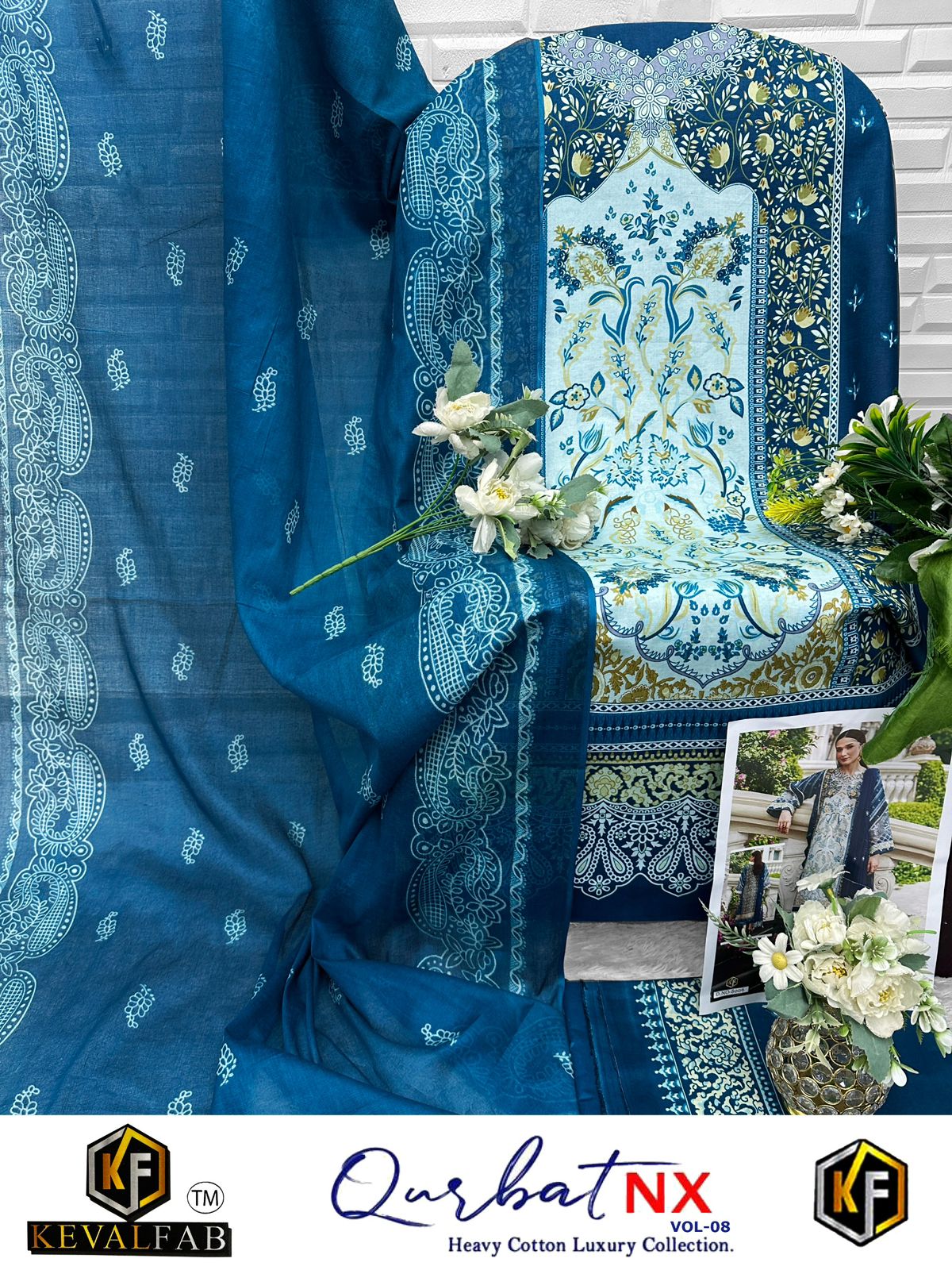 Qurbat Vol 8 Nx Keval Fab Cotton Open Picture Karachi Salwar Suits Exporter Gujarat