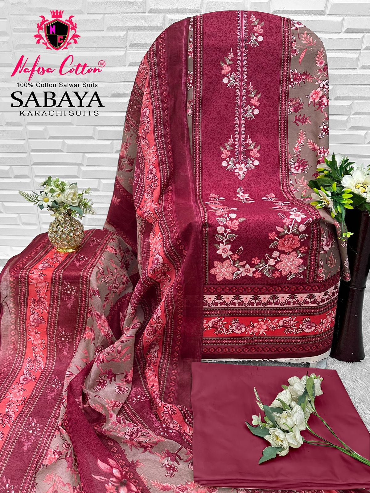 Sabaya Nafisa Cotton Mix Cotton Open Images Karachi Salwar Suits Manufacturer Gujarat