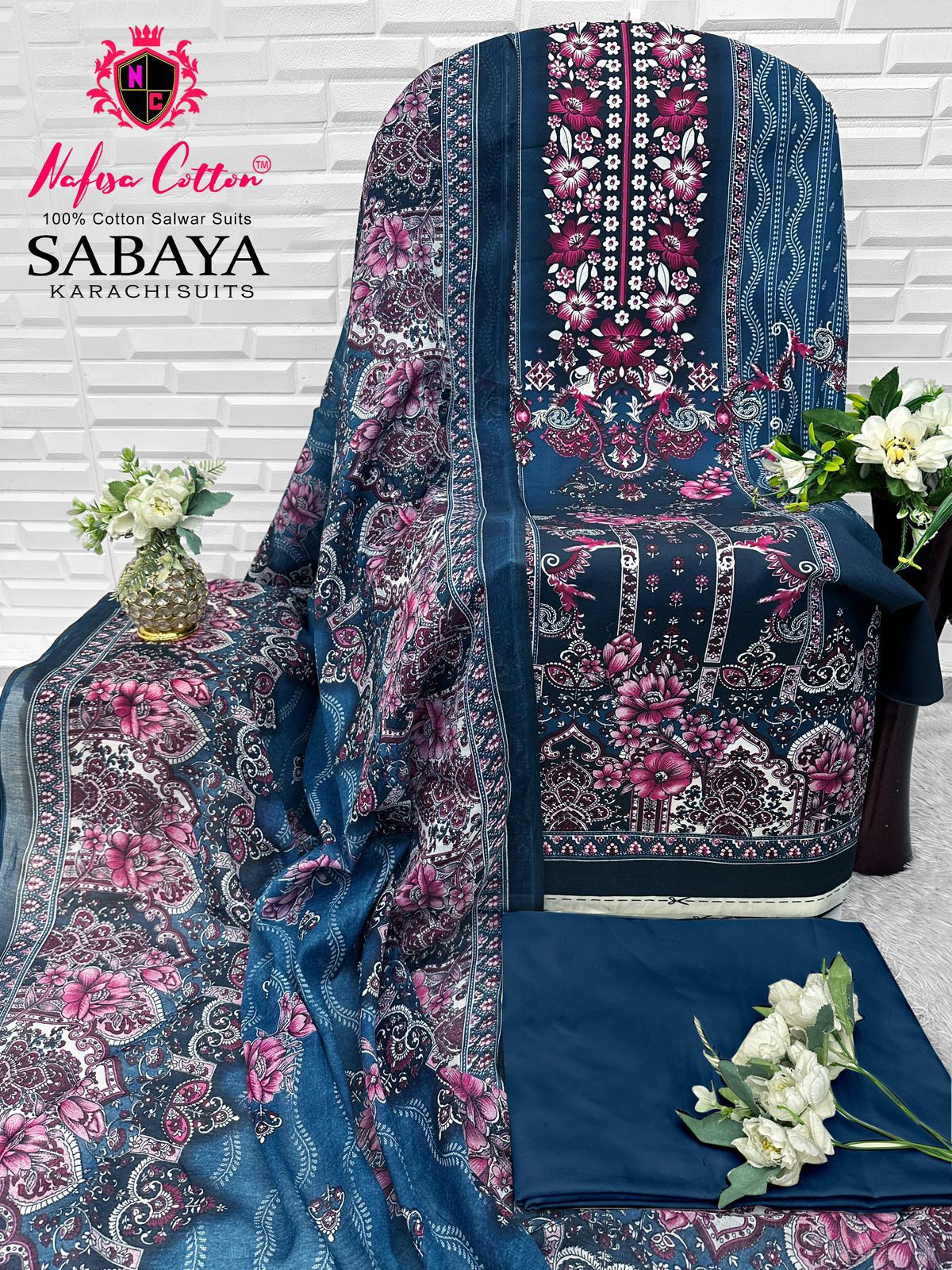 Sabaya Nafisa Cotton Mix Cotton Open Images Karachi Salwar Suits Manufacturer Gujarat
