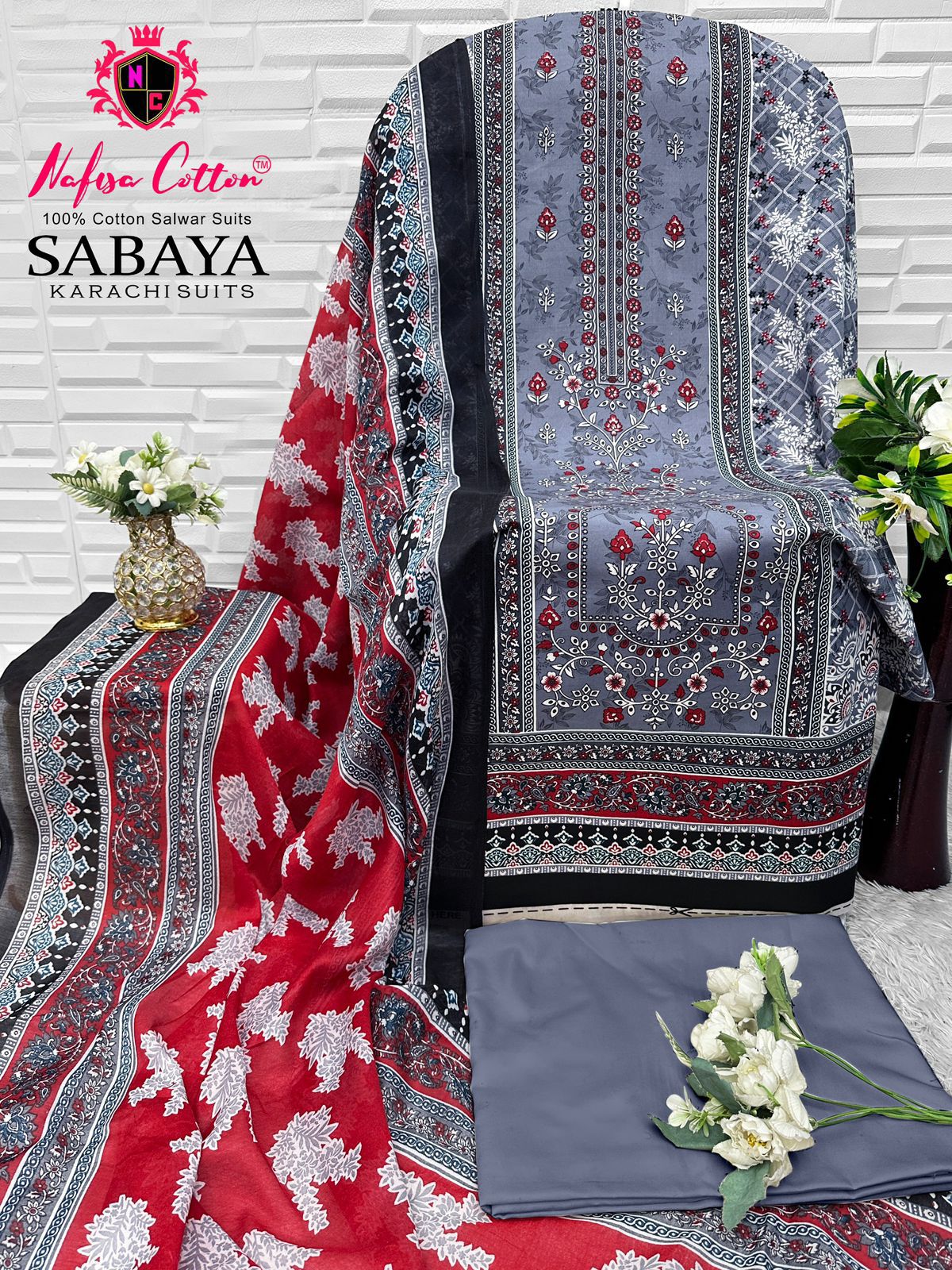 Sabaya Nafisa Cotton Mix Cotton Open Images Karachi Salwar Suits Manufacturer Gujarat