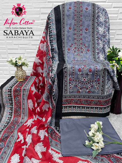 Sabaya Nafisa Cotton Mix Cotton Open Images Karachi Salwar Suits Manufacturer Gujarat