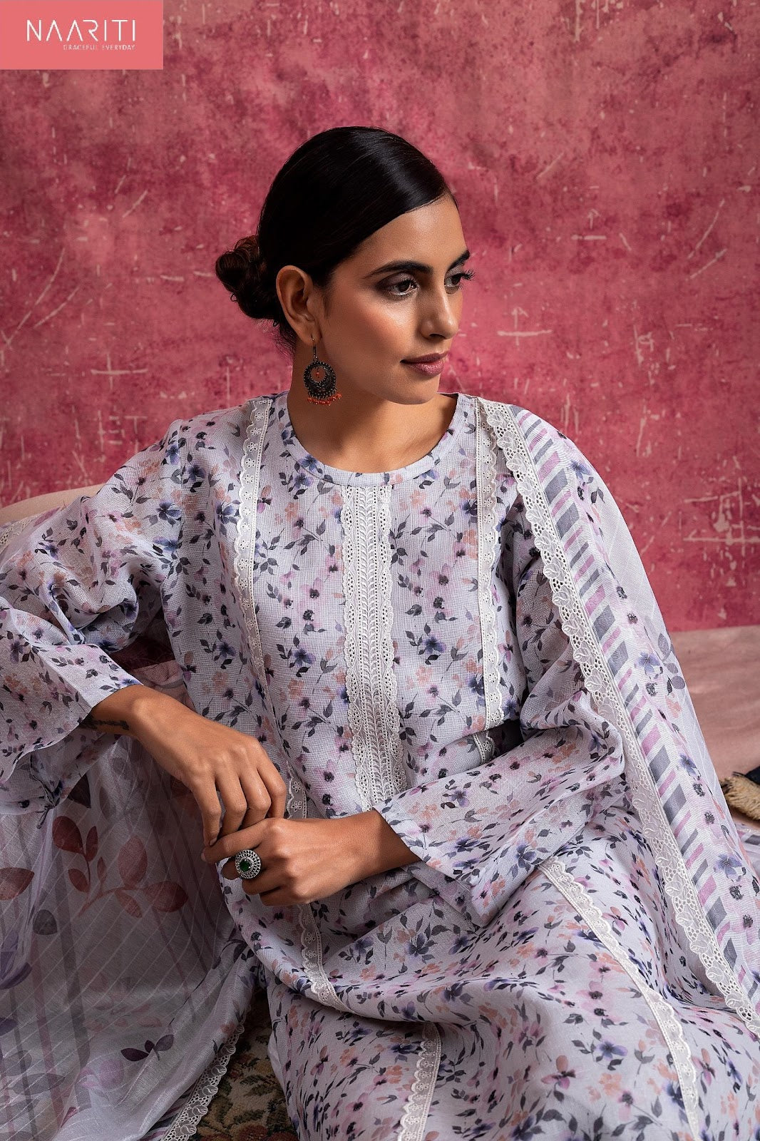 Whimsy Naariti Linen Pant Style Suits Exporter Ahmedabad