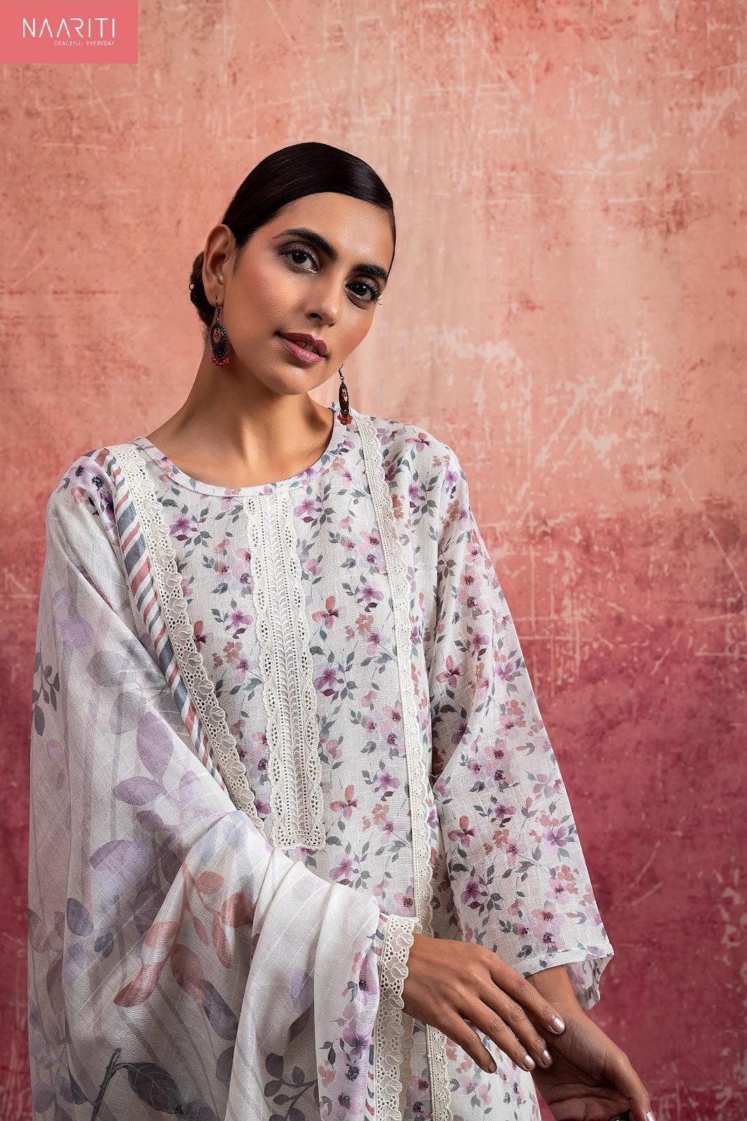 Whimsy Naariti Linen Pant Style Suits Exporter Ahmedabad