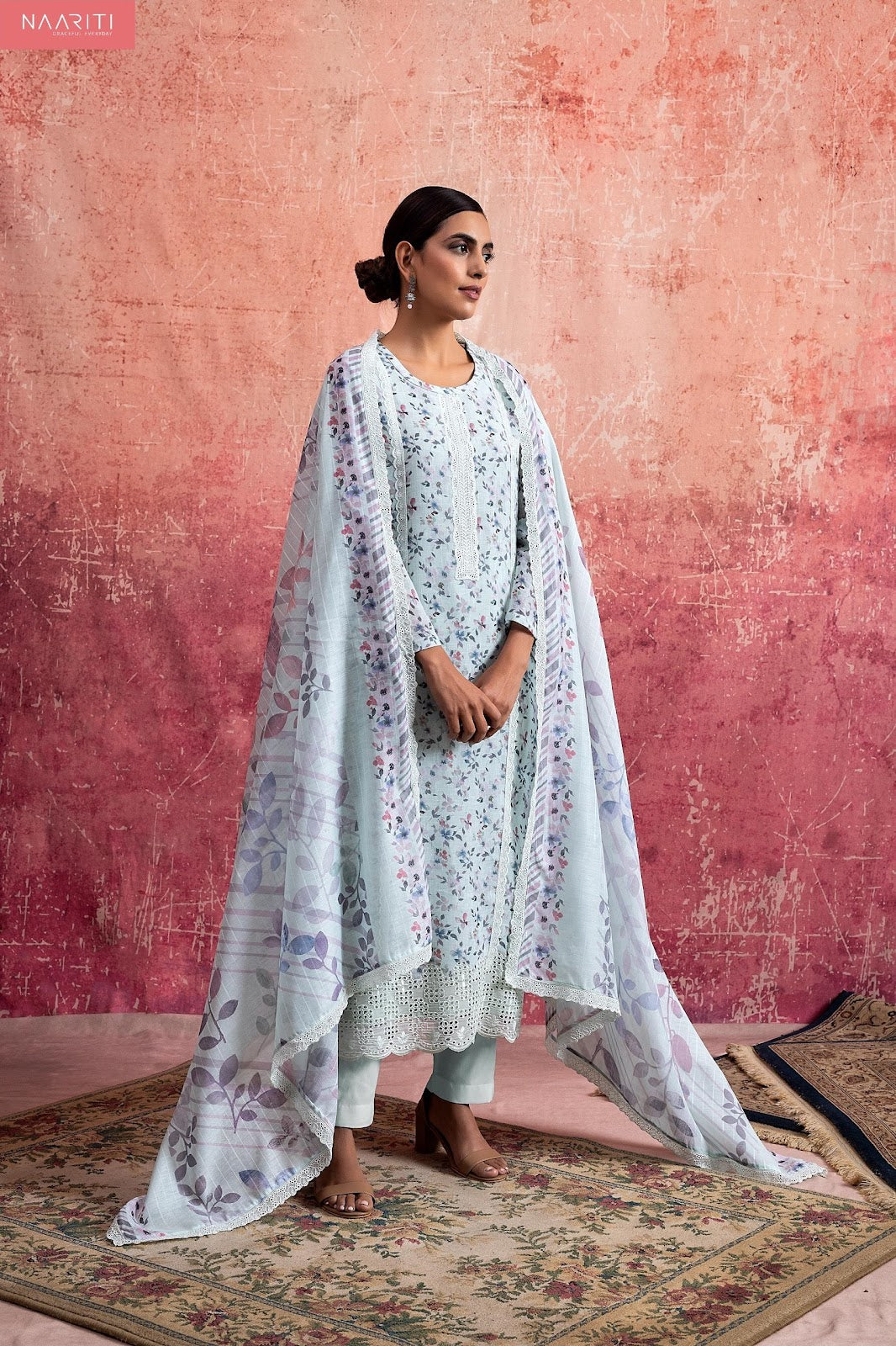 Whimsy Naariti Linen Pant Style Suits Exporter Ahmedabad