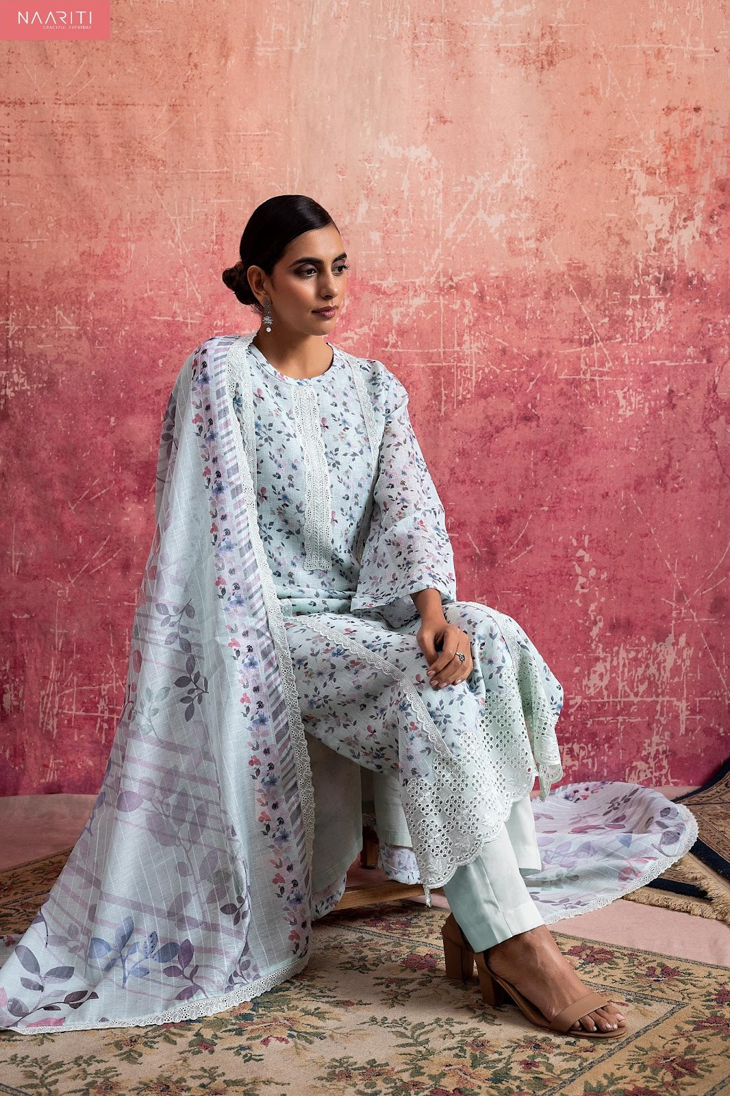 Whimsy Naariti Linen Pant Style Suits Exporter Ahmedabad