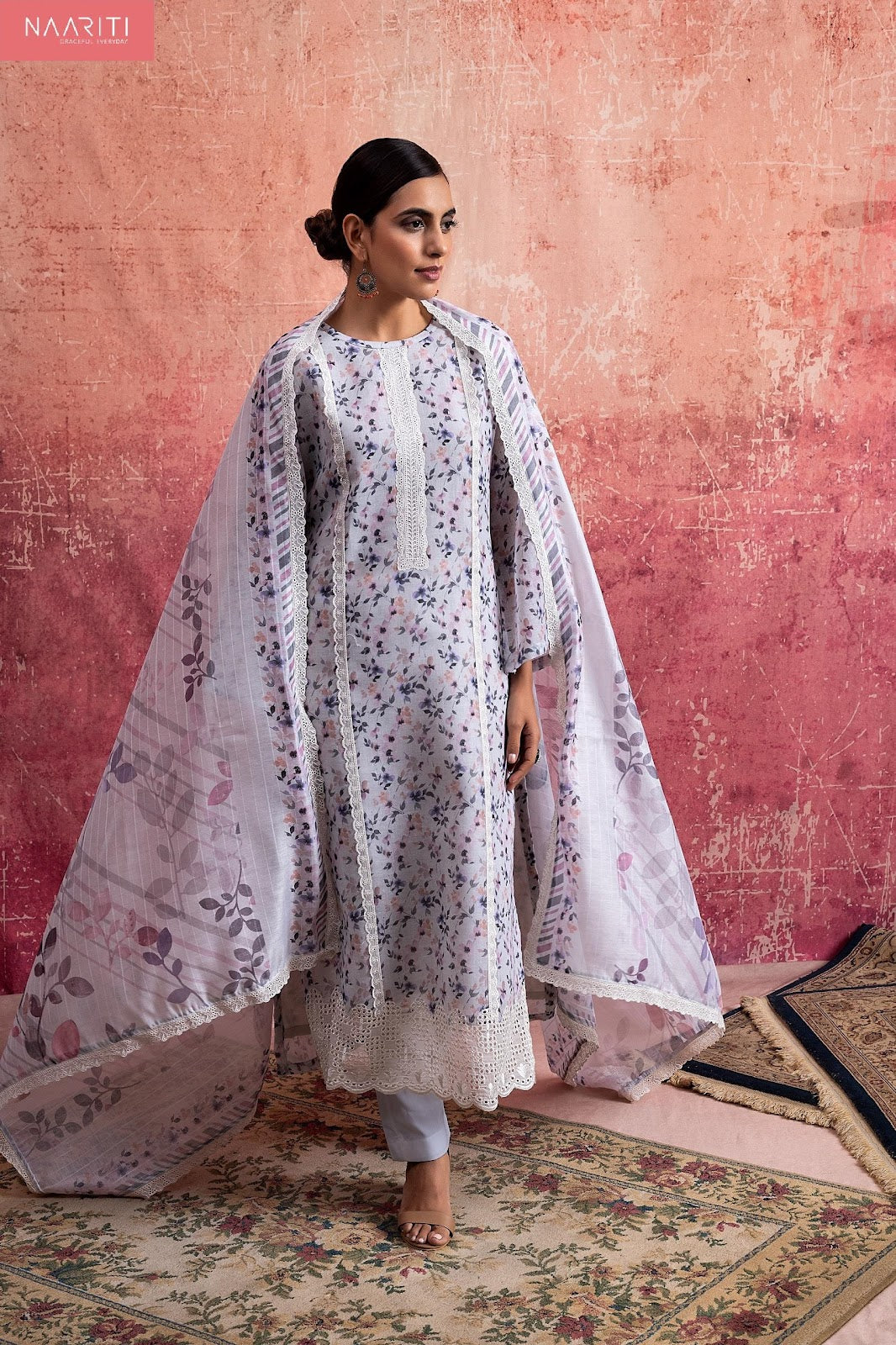 Whimsy Naariti Linen Pant Style Suits Exporter Ahmedabad