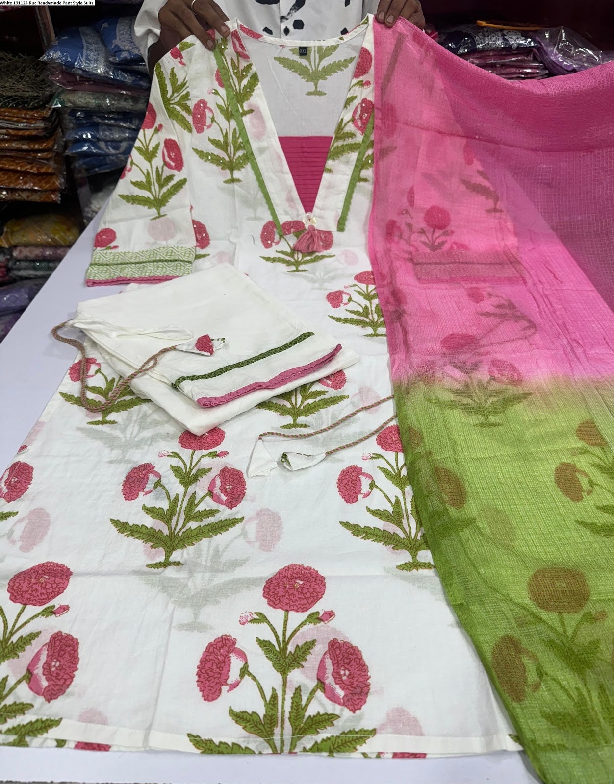 White 191124 Ruc Cotton Readymade Pant Style Suits Manufacturer