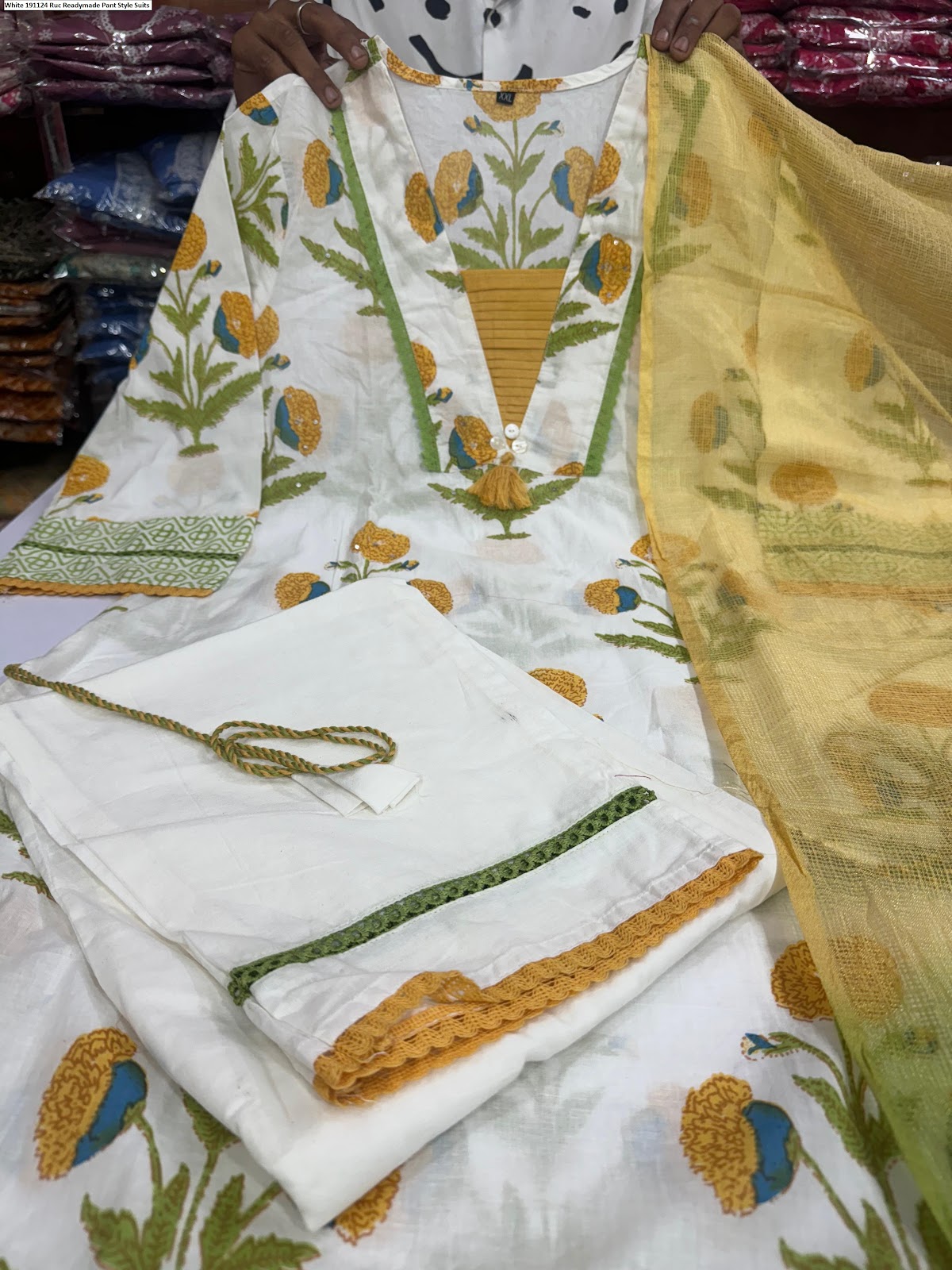 White 191124 Ruc Cotton Readymade Pant Style Suits Manufacturer