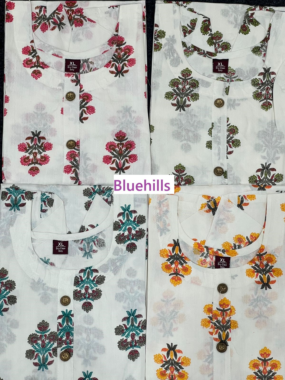 White Beauty Bluehills Rayon Knee Length Kurtis Exporter Gujarat
