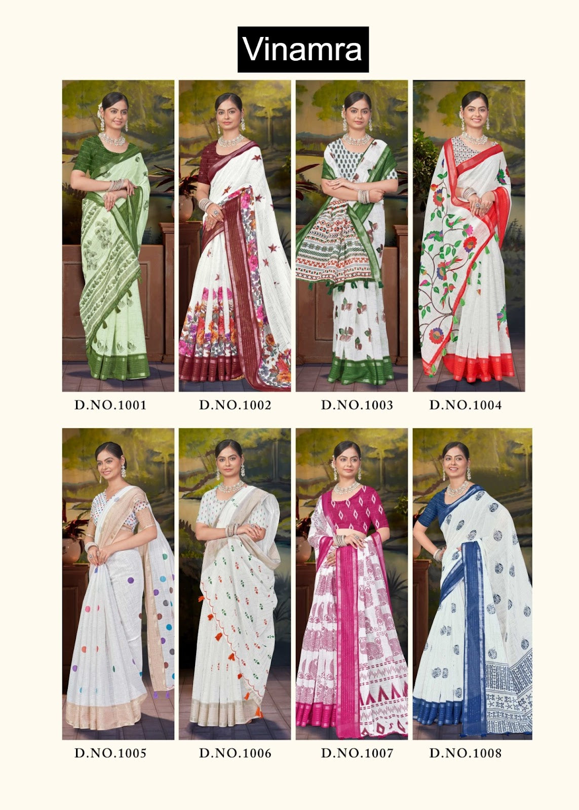 White Cake Vol 1 Vinamra Cotton Silk Sarees Wholesale