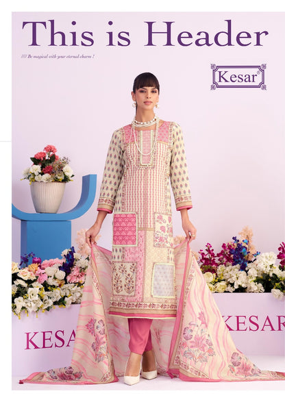 White Cloud Kesar Lawn Cotton Karachi Salwar Suits Manufacturer Ahmedabad
