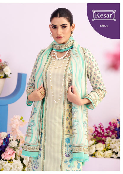 White Cloud Kesar Lawn Cotton Karachi Salwar Suits Manufacturer Ahmedabad
