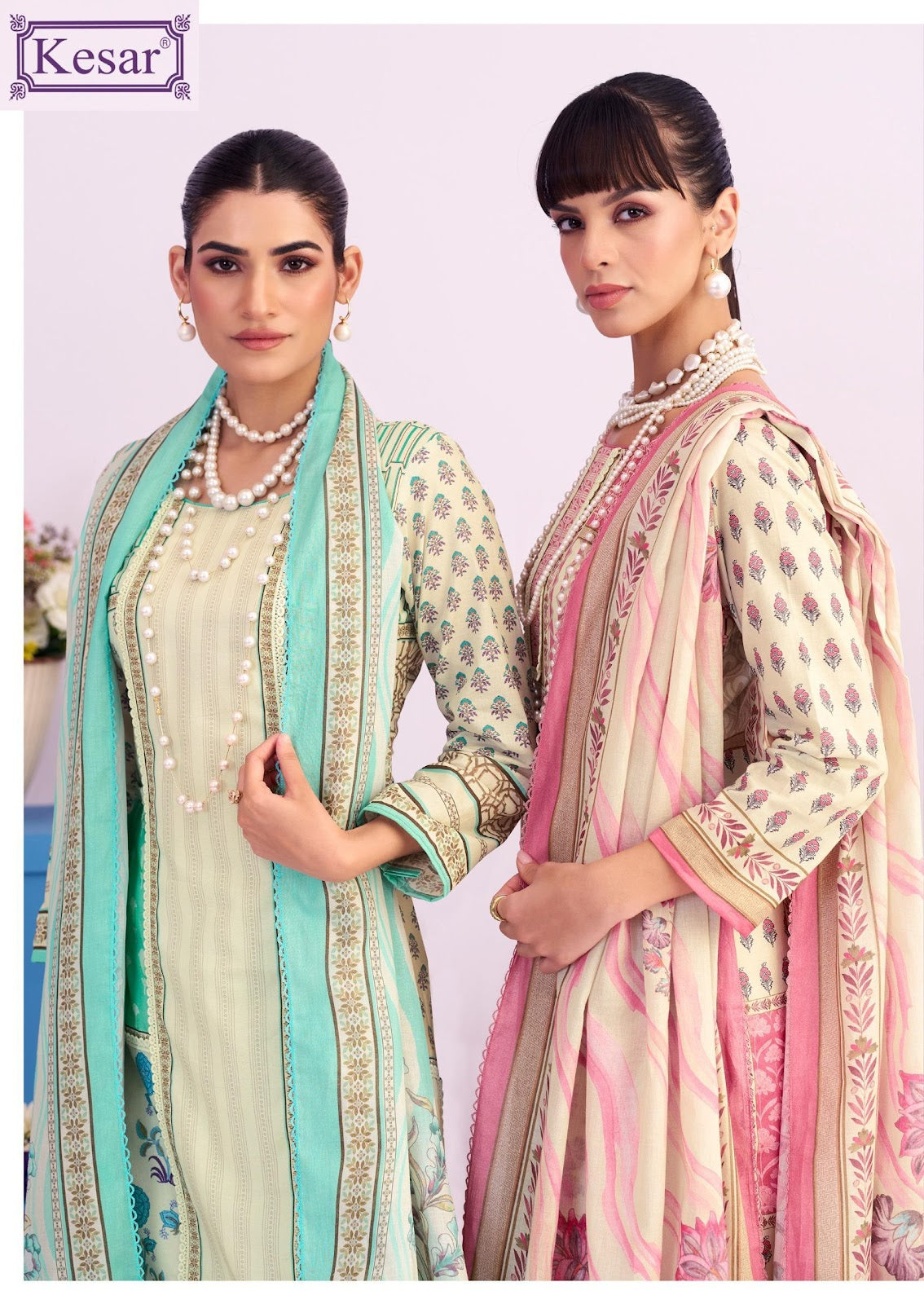 White Cloud Kesar Lawn Cotton Karachi Salwar Suits Manufacturer Ahmedabad