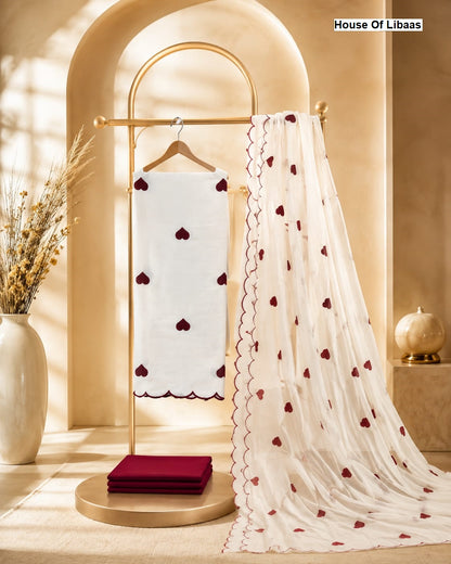 White Heavy Embroidery House Of Libaas Rayon 14Kg Salwar Suits Supplier