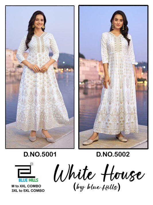 White House Vol 1 Blue Hills Rayon Foil One Piece Supplier Ahmedabad
