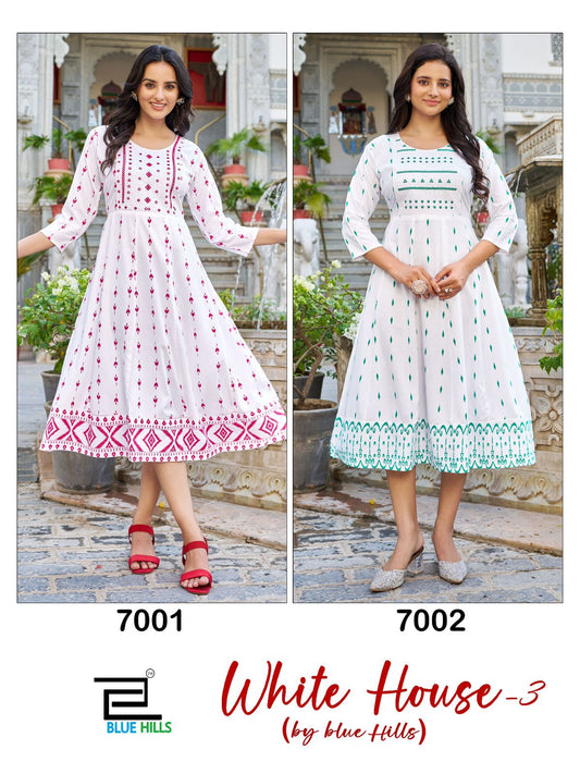 White House Vol 3 Blue Hills Rayon One Piece Wholesaler Ahmedabad