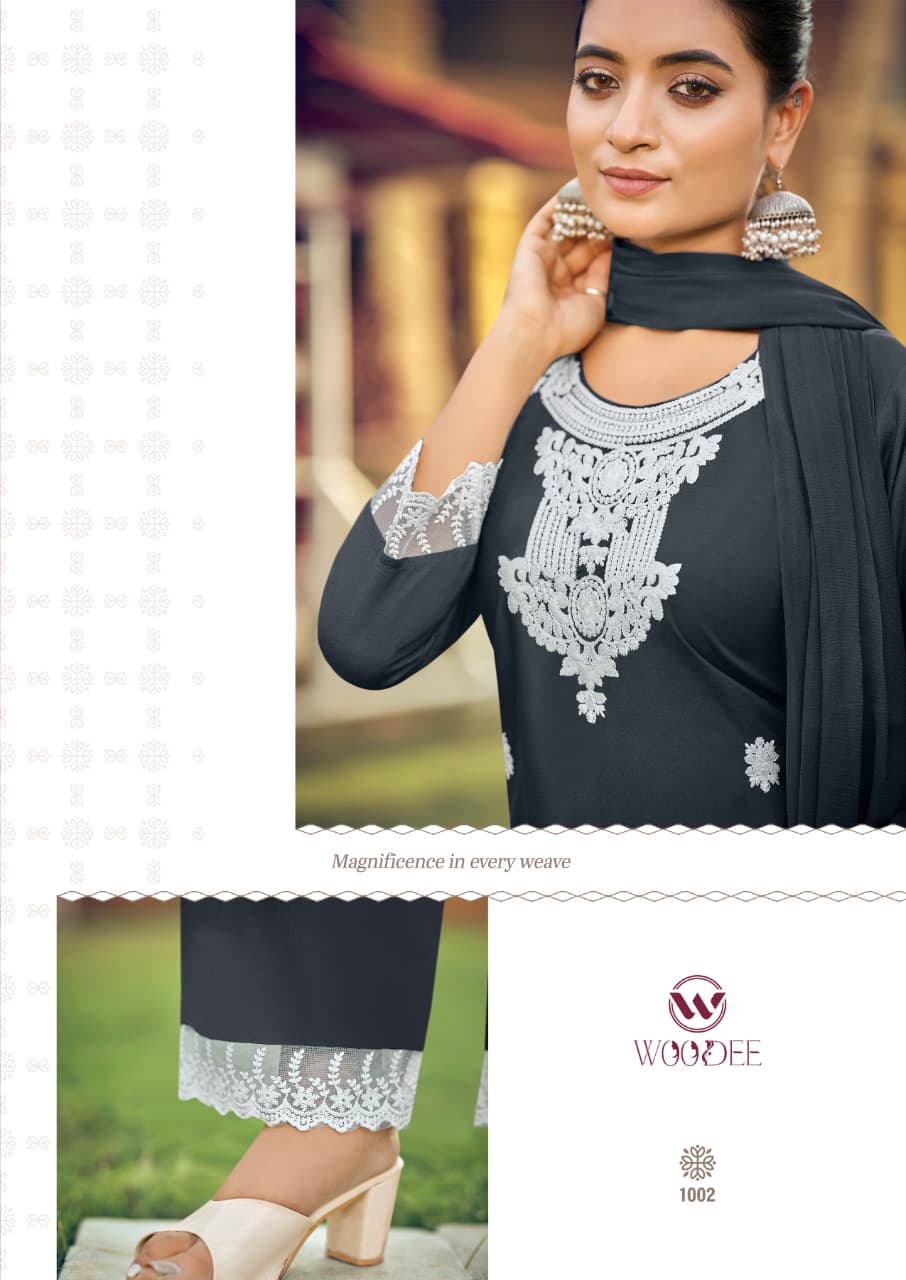 White Lotus Vol 3 Woodee Liva Rayon Readymade Pant Style Suits Wholesaler India